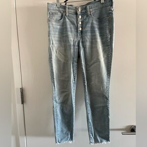 Madewell high-rise crop light wash jeans